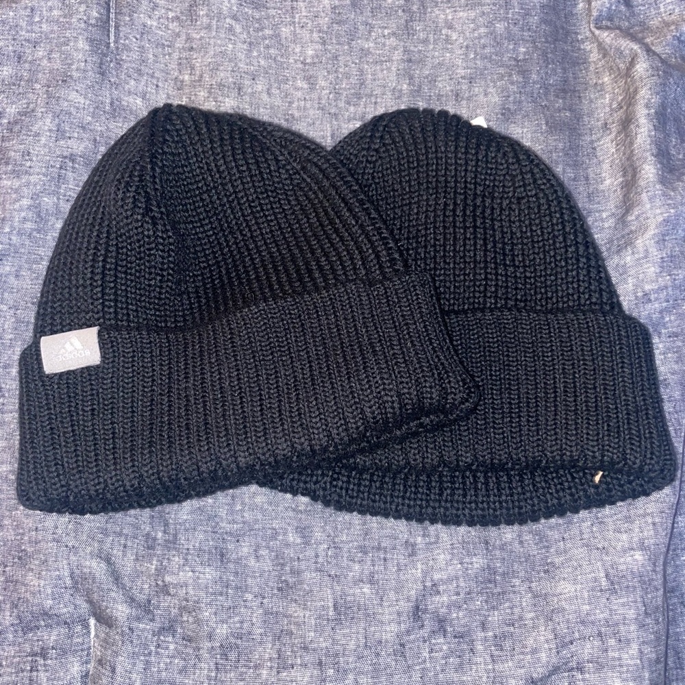 Two adidas beanie